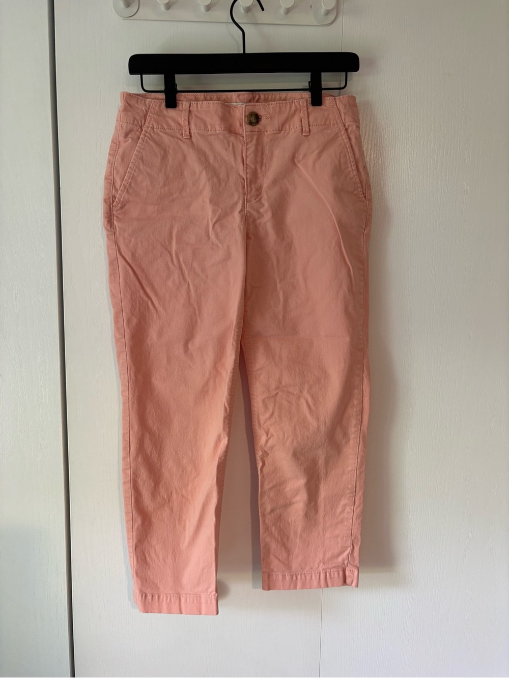 LOFT Cropped Chinos in Soft Peach